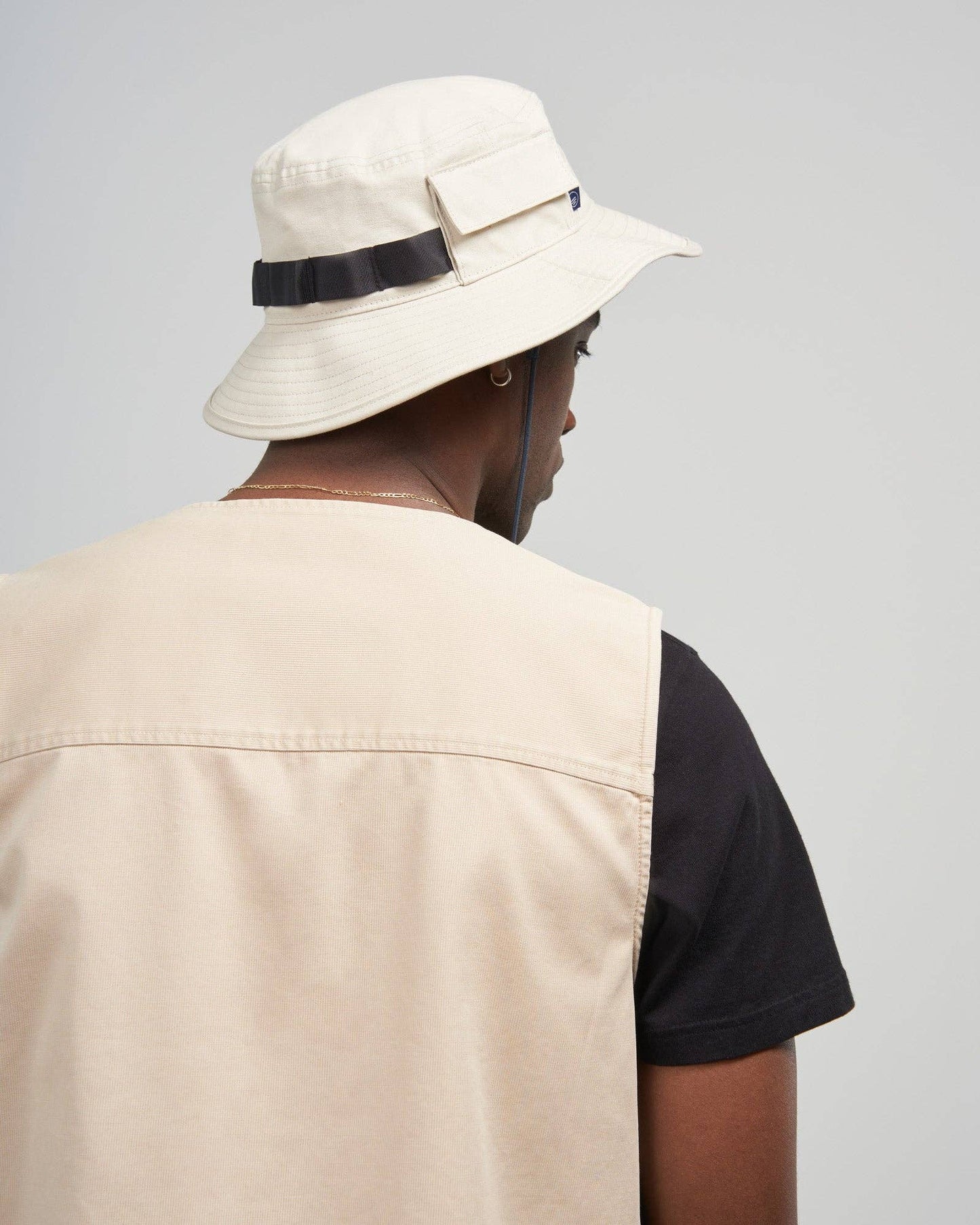 Organic Bucket Stash Hat: Sky Blue