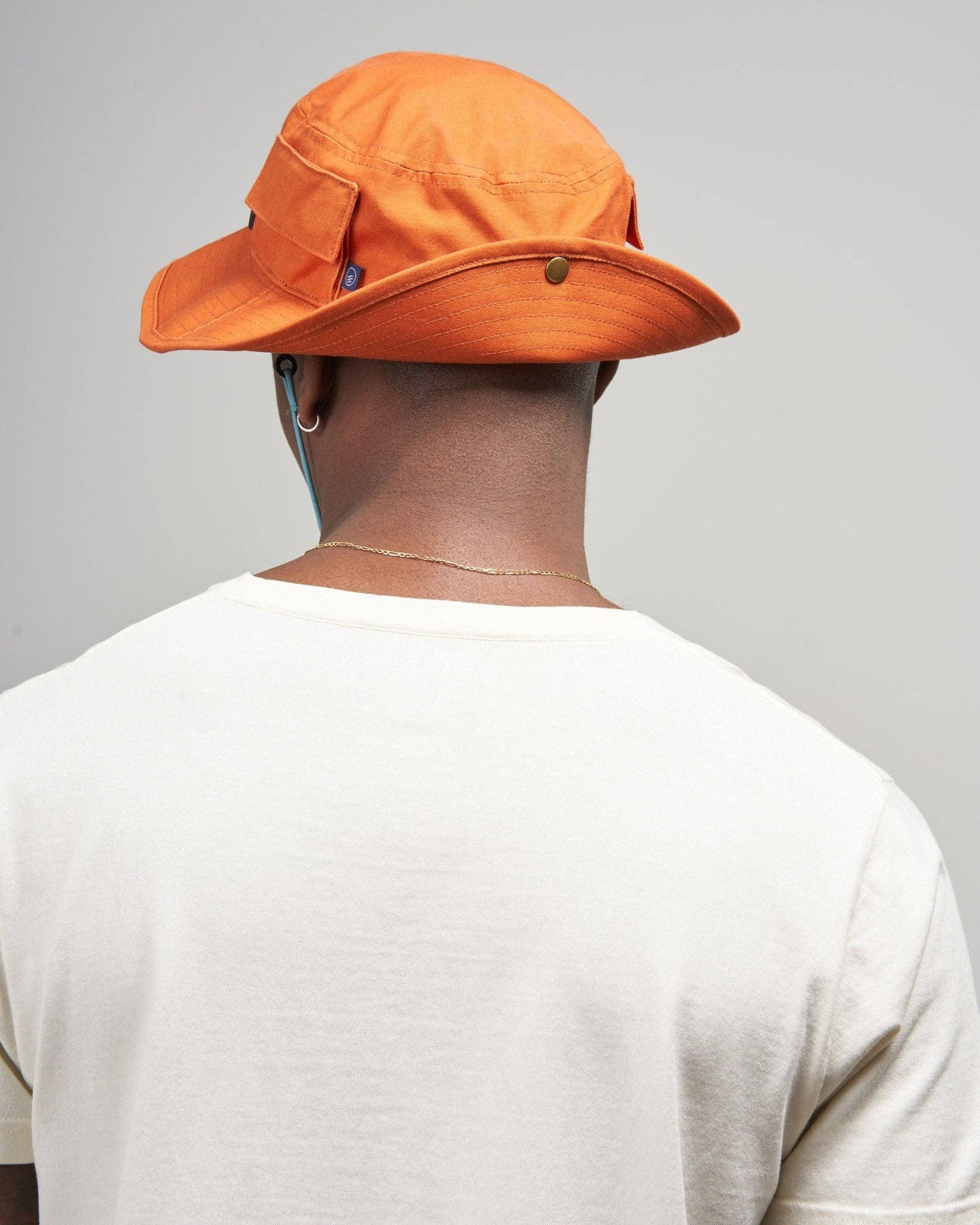 Organic Bucket Stash Hat: Sky Blue