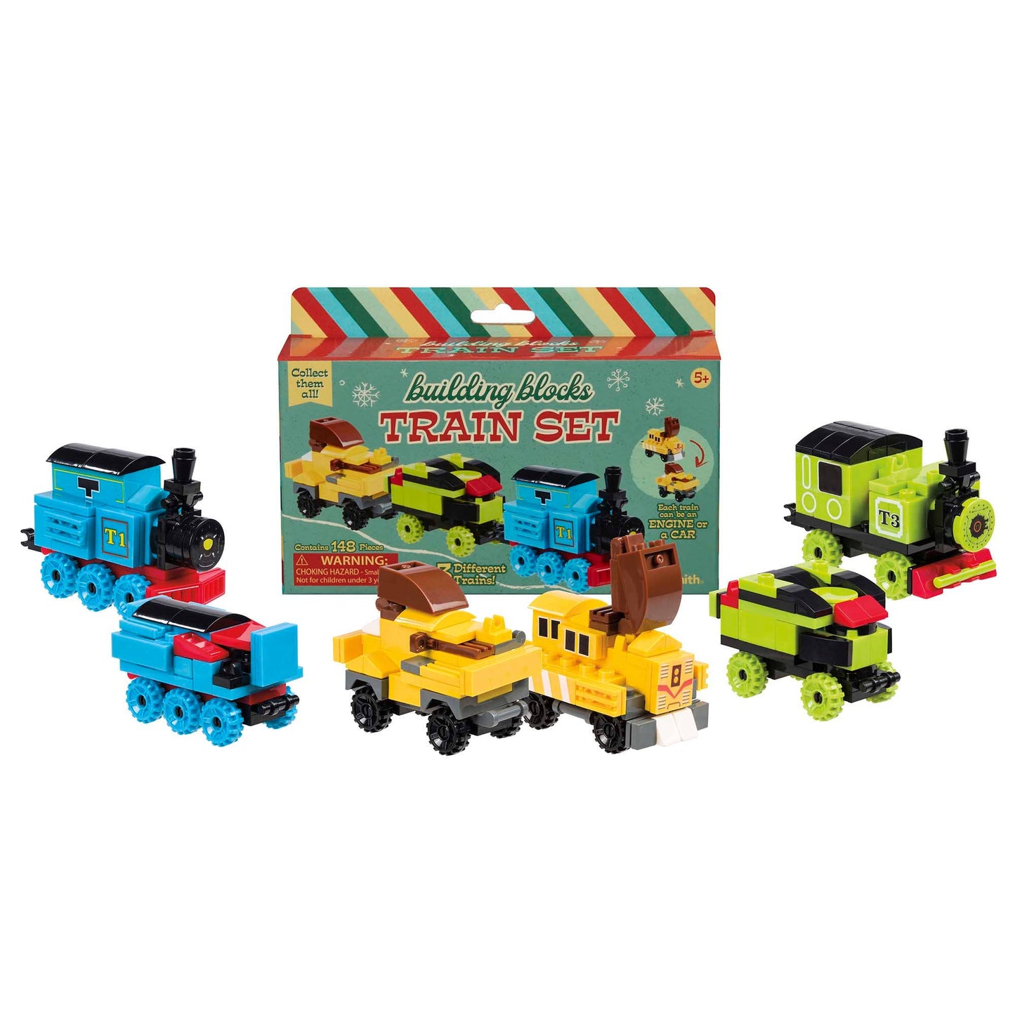 BUILDING BLOCKS TRAIN SET (12)