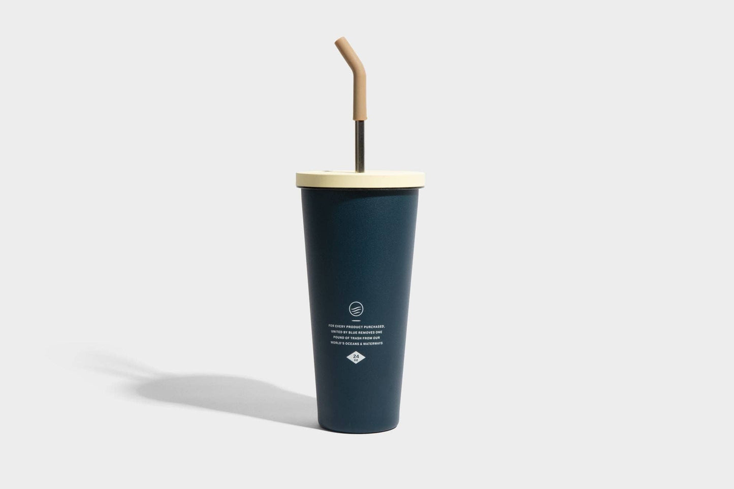 24 oz Insulated Steel Straw Tumbler: Rainstorm - Fish