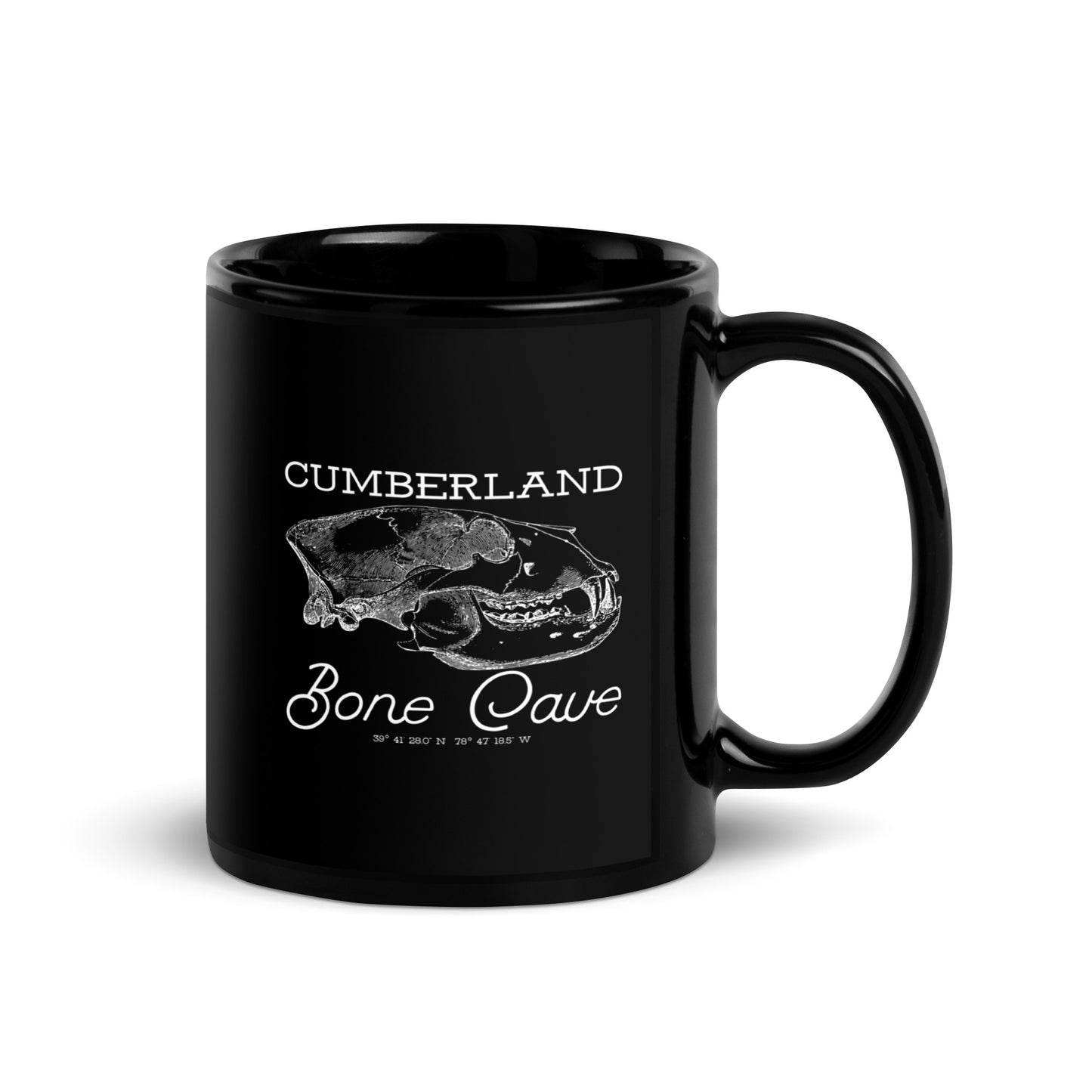 Cumberland Bone Cave - Black Glossy Mug