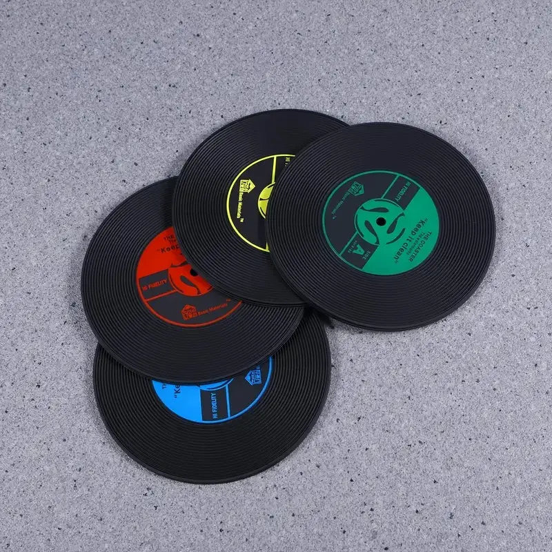 Vinyl Record styled funny Coasters, Music Lover Decor, Gift