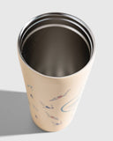 24 oz Insulated Steel Straw Tumbler: Eggshell - Waves