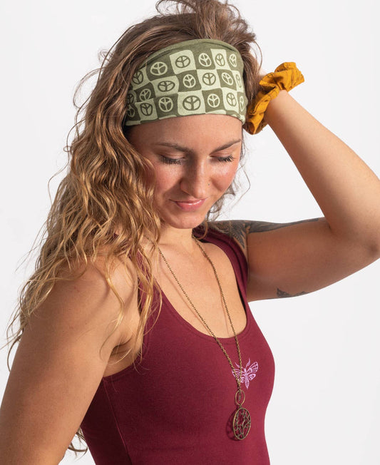 Trippy Peace Sign Boho Headband