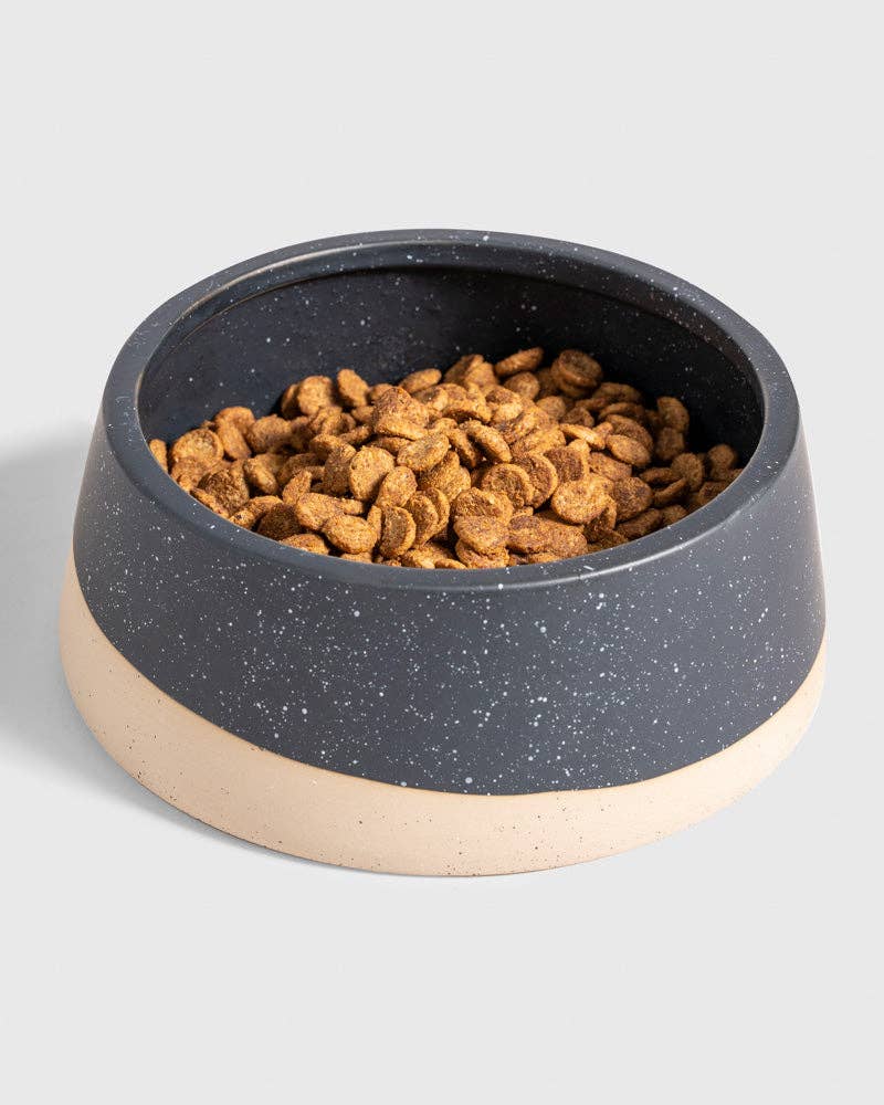 Stoneware Dog Bowl: BLACK