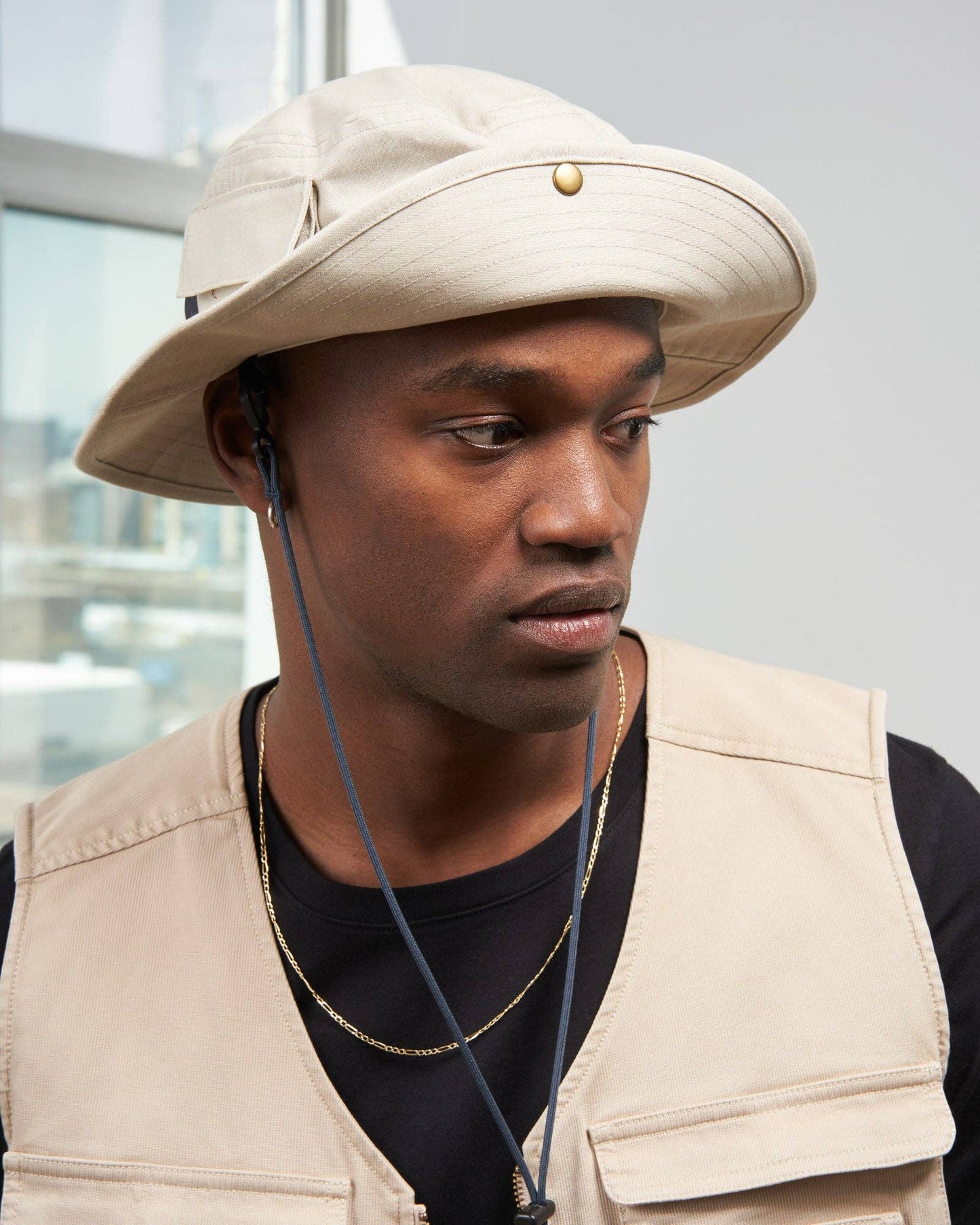 Organic Bucket Stash Hat: Sky Blue