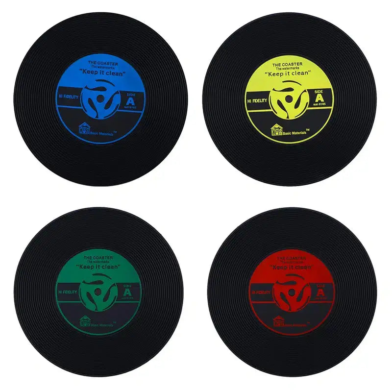 Vinyl Record styled funny Coasters, Music Lover Decor, Gift