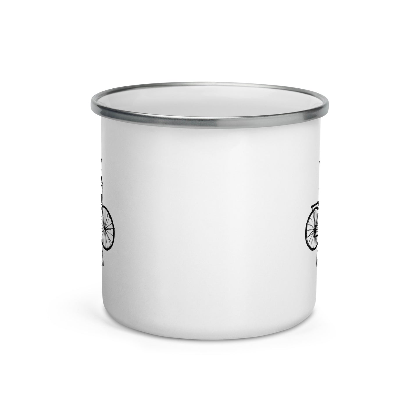 Bike More Worry Less - Enamel Mug