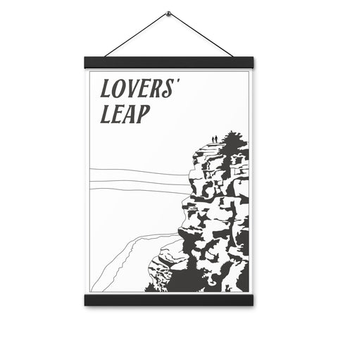 Lovers' Leap Monochrome - Poster with Hangers