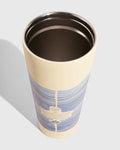 24 oz Insulated Steel Straw Tumbler: Eggshell - Waves