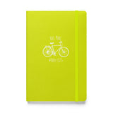 Bike More Worry Less - Hardcover Bound Notebook