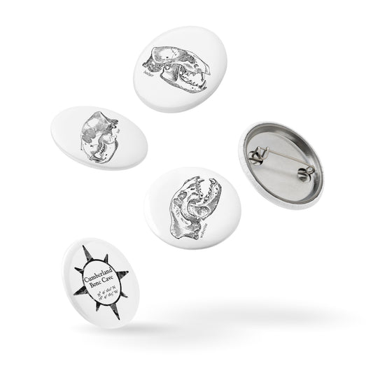 Cumberland Bone Cave - Set of 5 Pin Buttons
