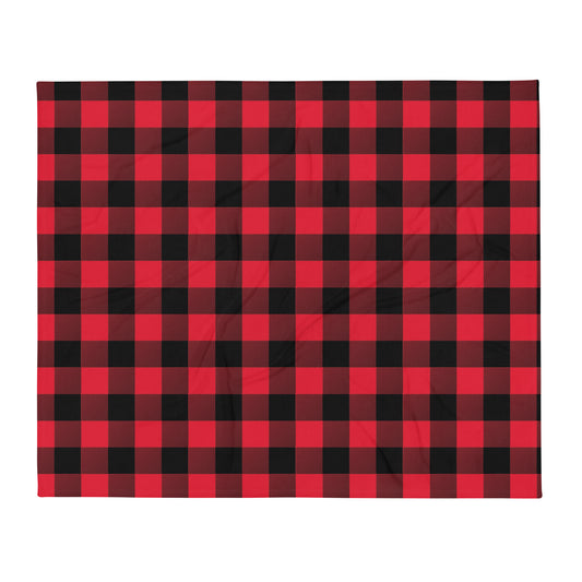 Red Buffalo Plaid - Throw Blanket