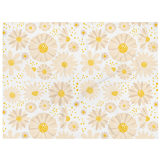 White Daisy - Throw Blanket