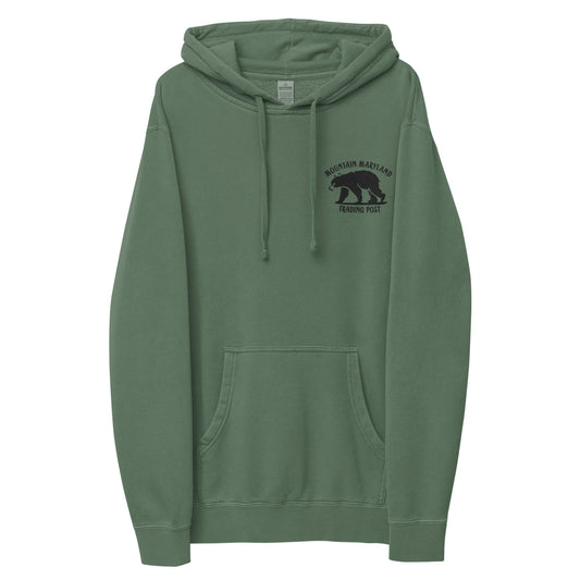 Black Bear - Unisex Pigment-Dyed Hoodie