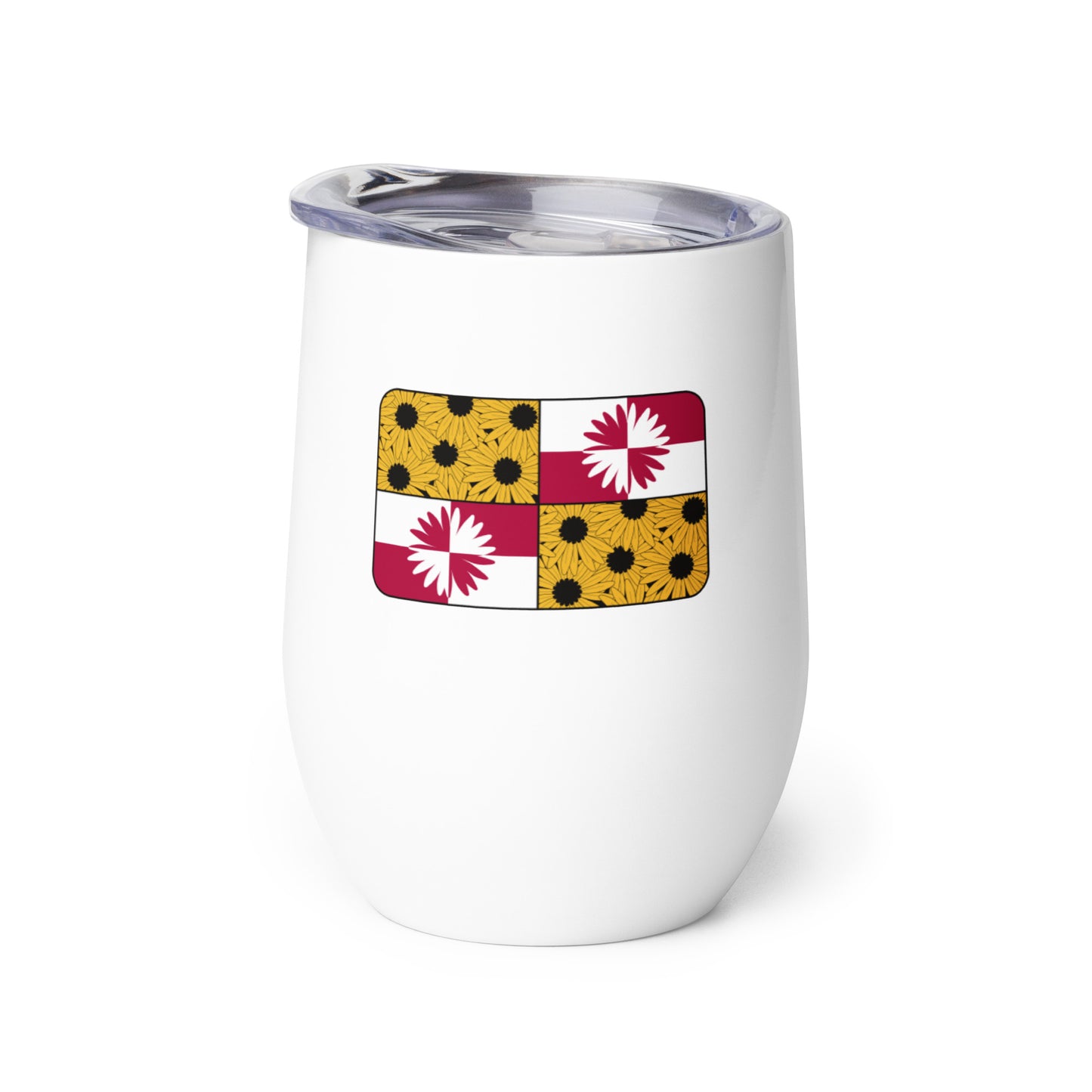 Black Eyed Susan Flag - Wine Tumbler