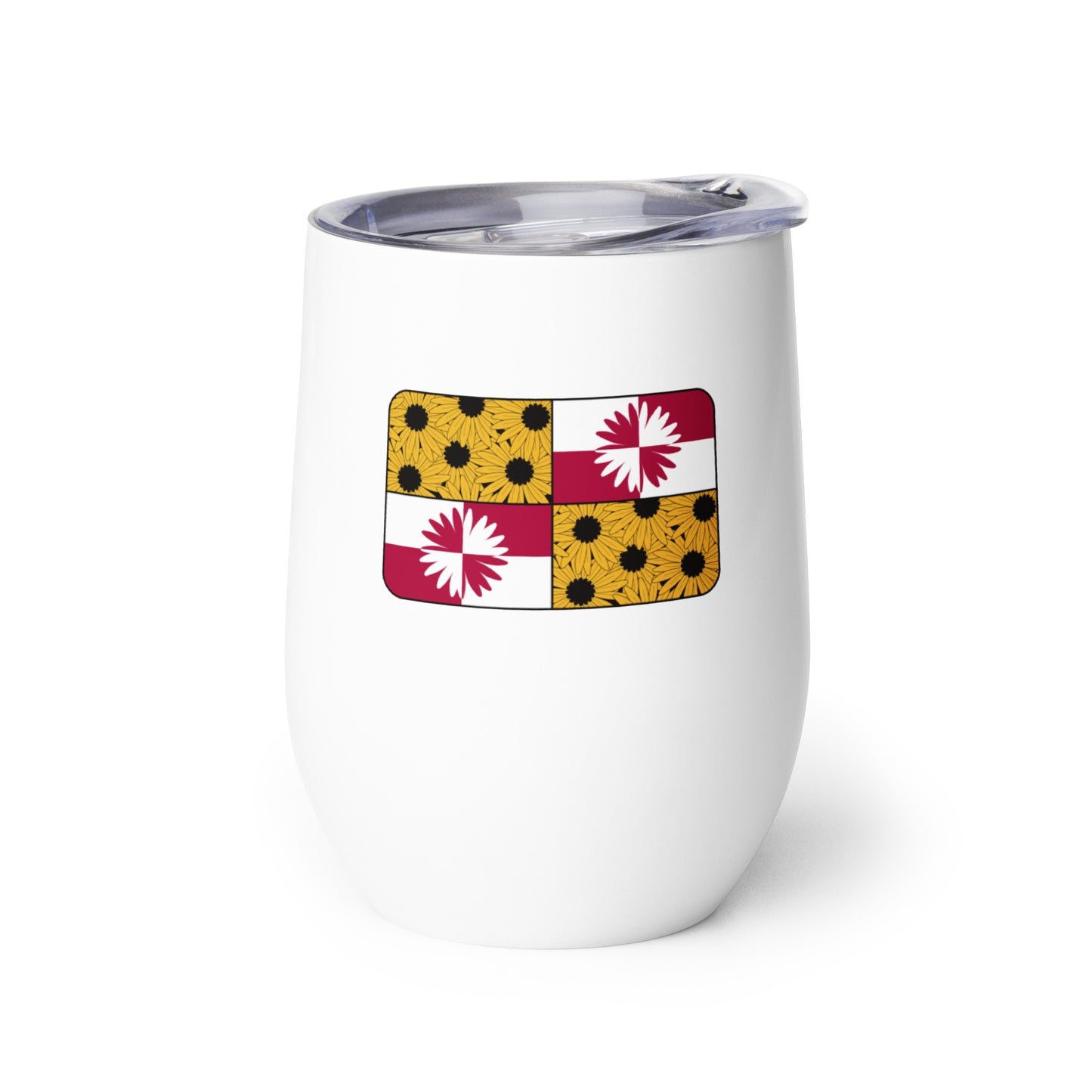 Black Eyed Susan Flag - Wine Tumbler