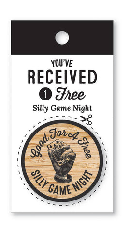Silly Game Night Wooden Nickel